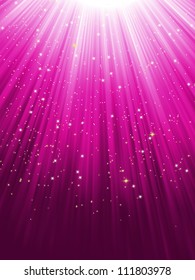 Stars on purple striped background. Festive pattern great for winter or christmas themes. EPS 8 vector file included