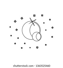 stars on the sky  icon. Element of Stars for mobile concept and web apps icon. Outline, thin line icon for website design and development, app development