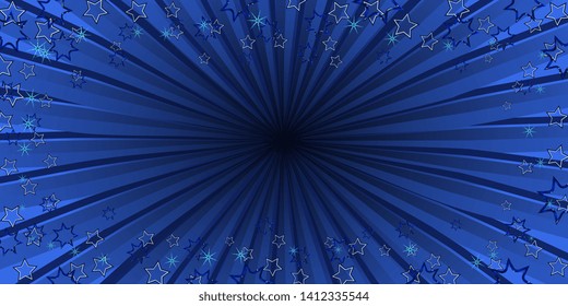 Stars. Stars on a striped background. Scattered stars. Asterisks on an abstract background. Flyer Background for greeting card. Banner. Vector graphics