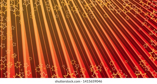Stars on a striped background. Scattered stars. Asterisks on an abstract background. Flyer Background for greeting card. Banner. Vector graphics