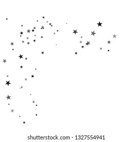 Stars on a white background. Black star shooting with an elegant star. 