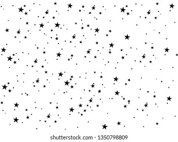 Stars on a white background. Black star shooting with an elegant star.Meteoroid, comet, asteroid, stars.