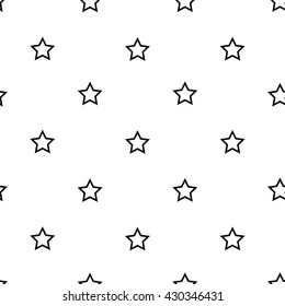 Stars on white background seamless pattern