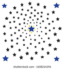 Stars on white background vector
