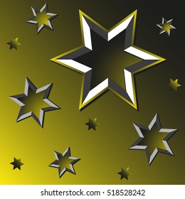 stars on a yellow background