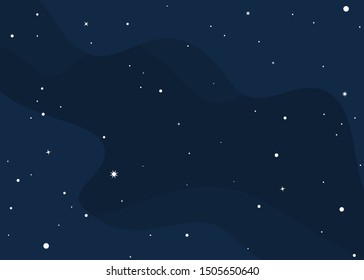 Stars in outer space template background  - Vector illustration