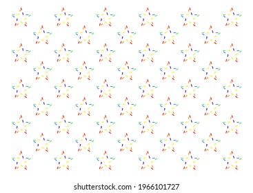 stars outline vector illustration. usa flag