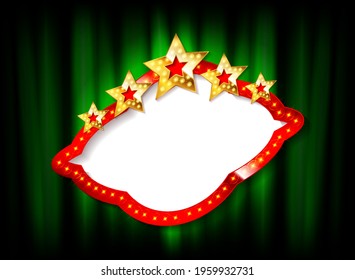 Stars over copyspace. Vector illustration