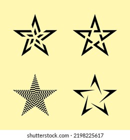 Stars pack vector design with various shapes style