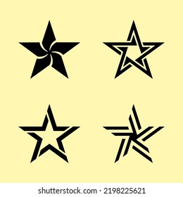 Stars packen Vektordesign in verschiedenen Formen