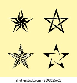 Stars pack vector design with various shapes style