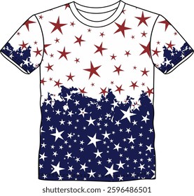 stars paint pattern textile t-shirt clothing