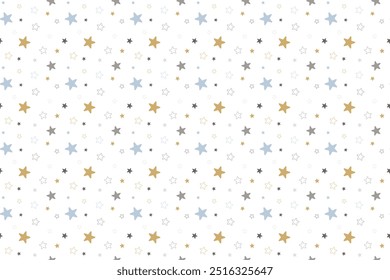 Stars pastel color seamless pattern. Colorful Star Pattern. Cute festive seamless pattern