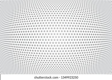 Stars pattern. 3D illusion. Convex textured background. Vector art.