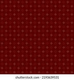 Stars Pattern Dark Red Ornament