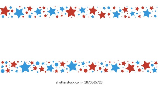 Stars pattern frame background. Usa style