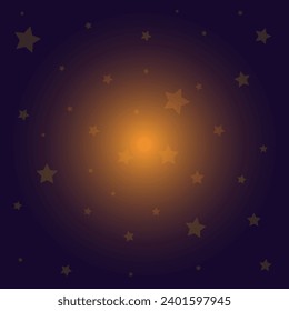 Patrón de estrellas en fondo brillante, ilustración vectorial.