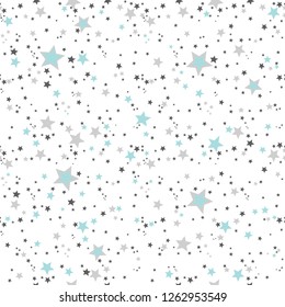 Stars pattern on white background. Seamless pattern.Vector