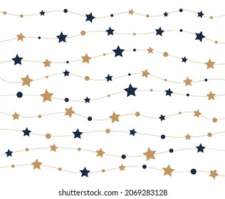Stars pattern on white background. Vector illustration