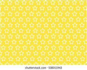 Stars pattern on yellow background suitable for wrapping paper or fabric