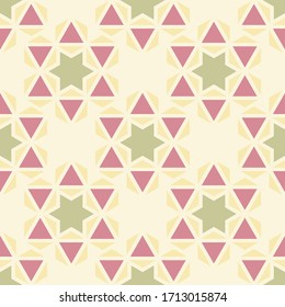 Patrón estelar en el diseño textil amarillo sin costura.