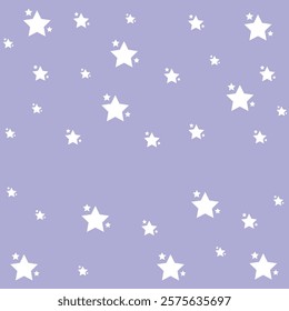 Stars pattern Purple and White