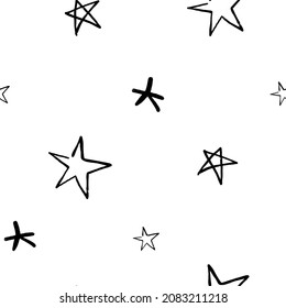 Stars pattern seamless background. multicolored graffiti stars