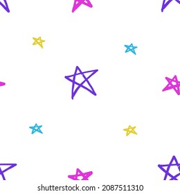 Stars pattern seamless background. multicolored graffiti stars