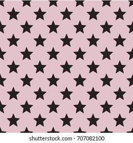 Stars pattern. Seamless vector illustration. Retro, vintage background Vector illustration Flat Scandinavian style for print on fabric, gift wrap, web backgrounds, scrap booking, patchwork