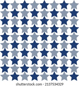 Ilustración vectorial de patrones estares, Color de estrellas azules.