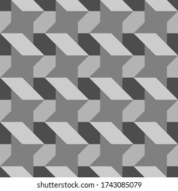 Stars, pickets, polygons seamless pattern. Folk ornament. Ethnic ornate. Tribal wallpaper. Geometric image. Retro motif. Geometrical backdrop. Ethnical textile print. Abstract illustration. Vector art