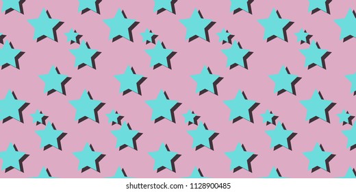 stars pink background. Pop art retro vector illustration kitsch vintage drawing