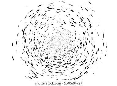 Stars pixel space scattered splash on galaxy technology abstract background, black and white distress eye of storm concept
