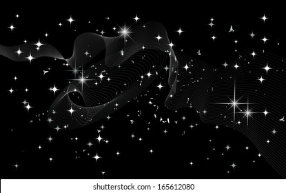 Stars of a planet and galaxy in a free space