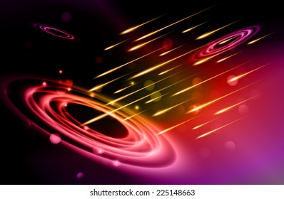 Stars of a planet and galaxy in a free space. meteor, meteorite,dark purple background. 