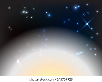 Stars with planets in outer space
