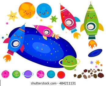 stars and planets, space collection 
