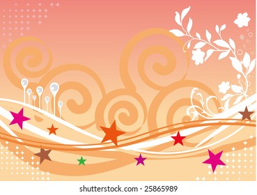 stars and plant.