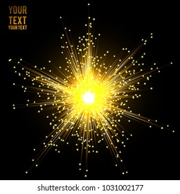 stars plasma splash vector. Cosmic explosion.lighting effects of flash. Vector illustration.