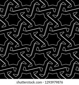 Stars, polygons, lines ornament. Geometrical backdrop. Star, polygonal, linear shapes wallpaper. Geometric background. Polygons motif. Digital paper, abstract. Seamless pattern.