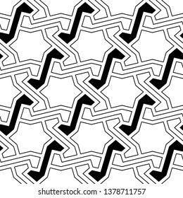 Stars, polygons ornament.Seamless pattern. Mosaics motif. Ethnic backdrop.Folk wallpaper. Digital paper, abstract. Star, polygonal shapes background. Vector