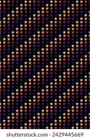 Stars Rainbow color seamless pattern. Design for sweater, scarf, comforter or clothes texture. Vector illustration