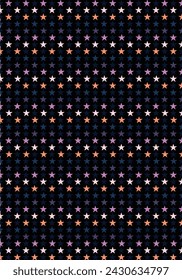 Stars Rainbow color seamless pattern. Design for sweater, scarf, comforter or clothes texture. Vector illustration