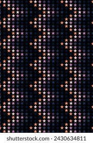 Stars Rainbow color seamless pattern. Design for sweater, scarf, comforter or clothes texture. Vector illustration