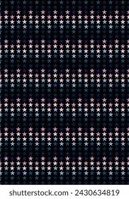 Stars Rainbow color seamless pattern. Design for sweater, scarf, comforter or clothes texture. Vector illustration