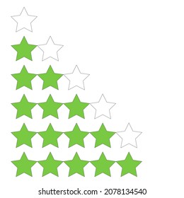 stars for rating in flat style