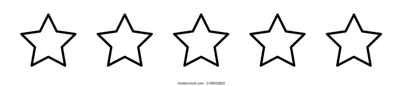 Stars rating icon, four golden star rating illustration vector isolated on blank background