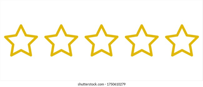 Five Star Icons Ratings 5 Star Stock Vector (Royalty Free) 1673721823