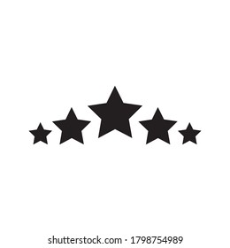 Stars rating icon, four golden star rating illustration vector isolated