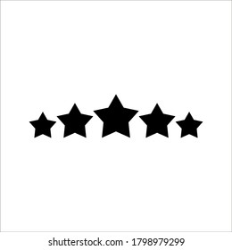Stars rating icon, four golden star rating illustration vector isolated on white background